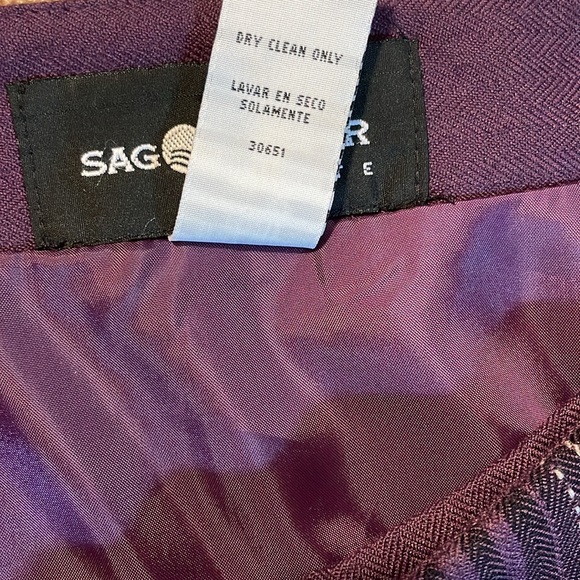 Sag Harbor petite faux wrap skirt in plum 16P - Picture 8 of 8